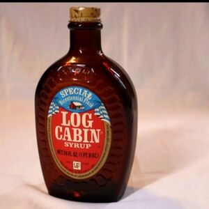 Vintage Log Cabin Syrup Bottle Commemorative 1776 Year Bicentennial Bott…